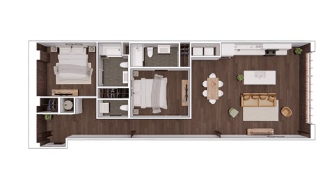 D2.1 Floor Plan at The Mill at Prattville, Prattville, 36067